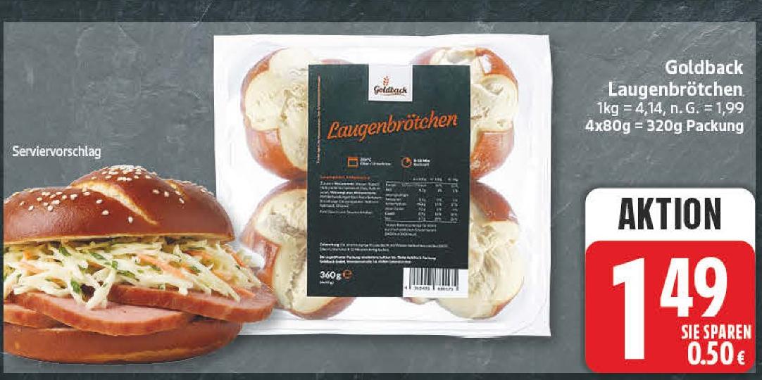 Laugenbrötchen von Goldback im aktuellen EDEKA Prospekt